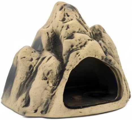 ALEGI Aquarium Ceramic Decoration Mountain, Cave Rock for Cichlids, Betta Fish Tank (Mountain)