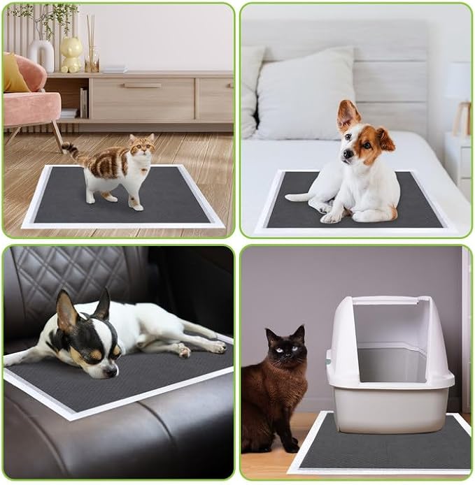 Disposable Dog Pee Pads, 18" x 24" Odor-Control Bamboo Charcoal Fiber Puppy Pads, Super Absorbent & Leak Proof Pet Training Pads, Quick Dry for Dogs, Cats and Rabbits - 50 Counts
