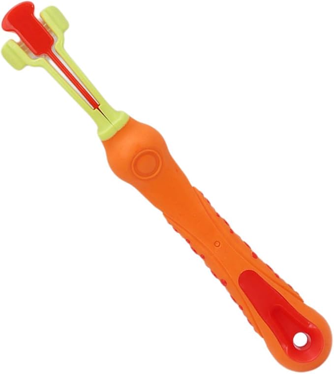 TIHOOD Three Sided Pet Toothbrush Dog Brush Addition Bad Breath Tartar Teeth Care Dog Cat Cleaning Mouth (Blue and Orange)