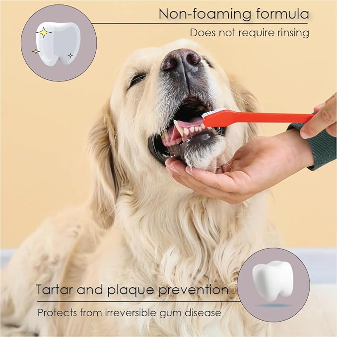 Advanced Enzymatic Toothpaste – Safe and Natural Dog Oral Care Toothpaste – Freshens Breath, Fights Plaque and Reduces Tartar – Tasty Peanut Butter Flavor – 3 Oz