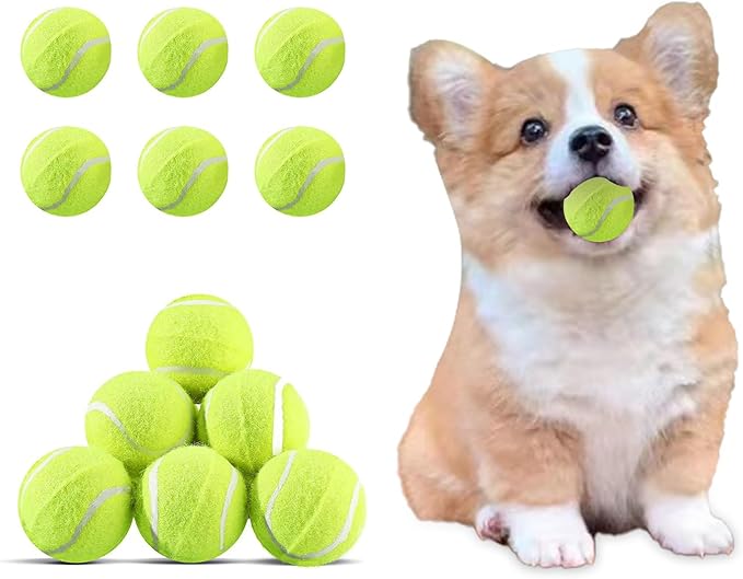 12 Pack Mini Tennis Ball for Pet Playing Fecth, 2 inch Dog Training Tennis Balls for Small Size Dogs, Interactive Dogs Playing Balls Fits 2 inch Automatic Dog Ball Launcher