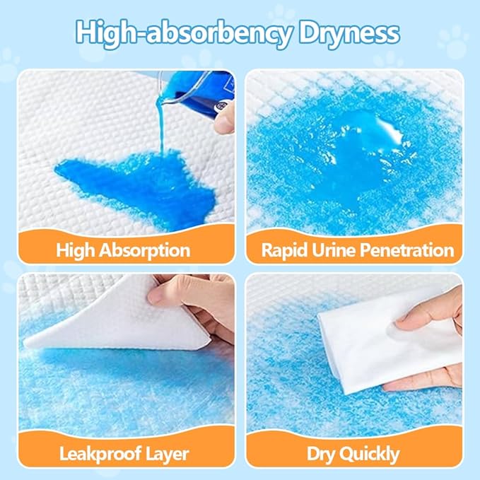 23"x36" 12 Count Pee Pads for Dogs, 6-Layer Super Absorbent, Leak-Proof Quick Dry with Gift Bag, Training Pads for Cats, Rabbits