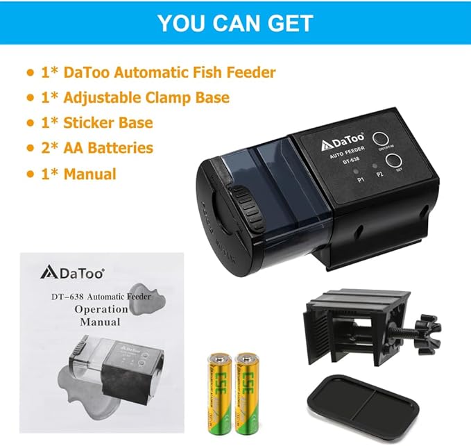 Aquarium Automatic Fish Feeder for Small Tank Auto Fish Food Dispenser Timer Vacation Betta Feeder with Moisture-Proof Air Hole