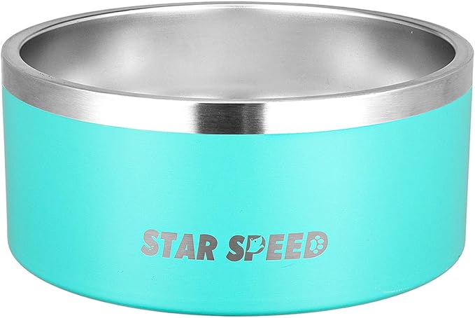 100oz Stainless Steel Dog Bowl. Dog Food Water Bowls with Non-Slip Rubber Bottom, Double Wall Dog Bowl for Small Medium Large Dogs, Dishwasher Safe