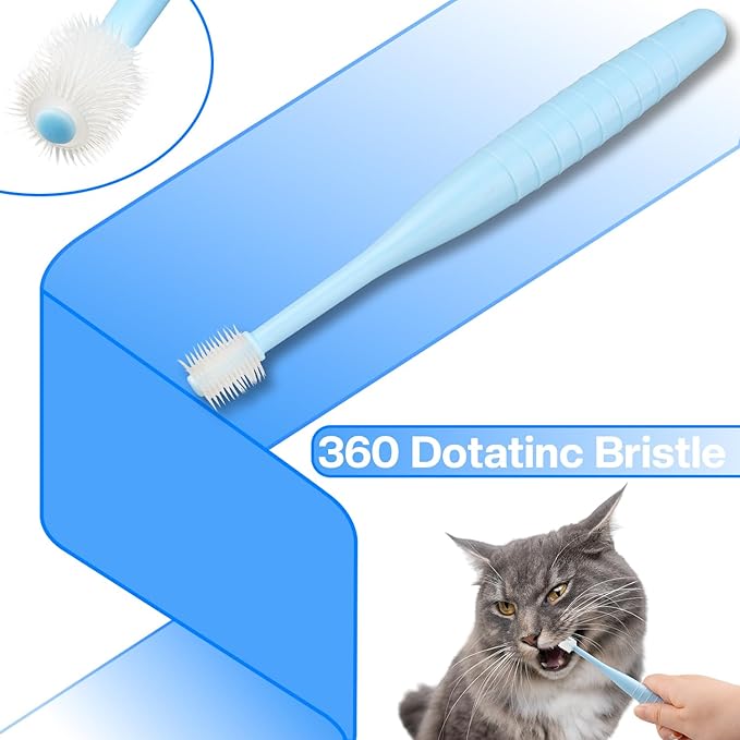 7 Pack Dog Toothbrush Kit,360º Pet Toothbrush Soft Nano Bristles Tooth Brush for Cat Dog Puppy Kitten Dental Care, Oral Hygiene
