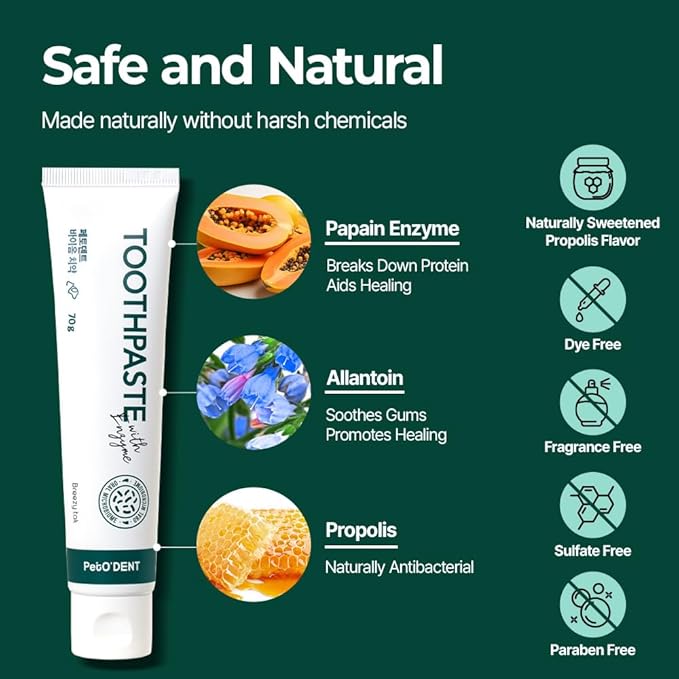 PetO’Dent Enzymatic Toothpaste for Dogs, Freshens Breath & Cleans Teeth, Reduces Plaque & Tartar, Safe for Puppies with No Artificial Ingredients, Oral Biome, Gum Care, 2.37 oz