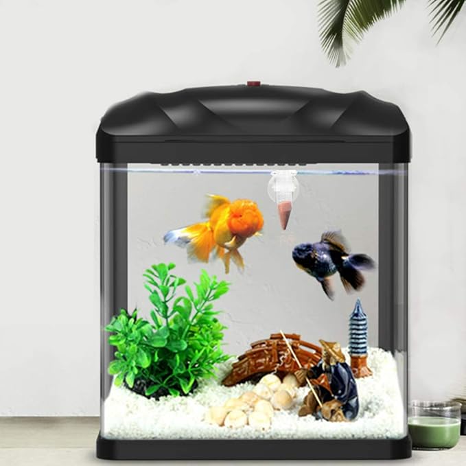 Aquarium Cone Red Worm Feeder Acrylic V-Shape Automatic Fish Feeder Brine Shrimp Food Feeding Cup with Suction Cup