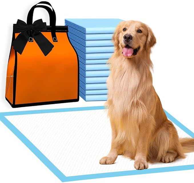 23"x36" 12 Count Pee Pads for Dogs, 6-Layer Super Absorbent, Leak-Proof Quick Dry with Gift Bag, Training Pads for Cats, Rabbits