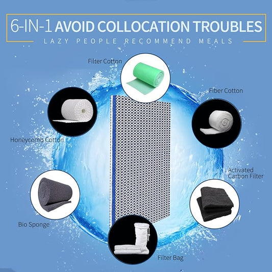 Aquarium Filter Media, Newly Premium 8-Layer Filter Pads for Aquarium, Fish Tank Sponge Pad Foam Filter Accessories for Pond (11.8“x7.8”x0.78“,1pack)