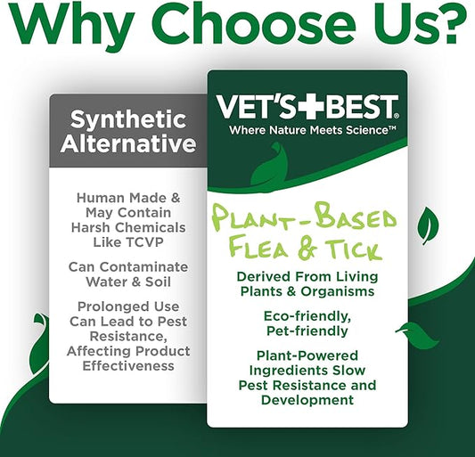 Vet's Best Natural Flea & Tick Home Spray for Dogs – Cotton Spice Scented Indoor Pest Control Spray – Natural Flea & Tick Protection with Certified Plant-Based Ingredients – Made in USA – 96 oz Refill