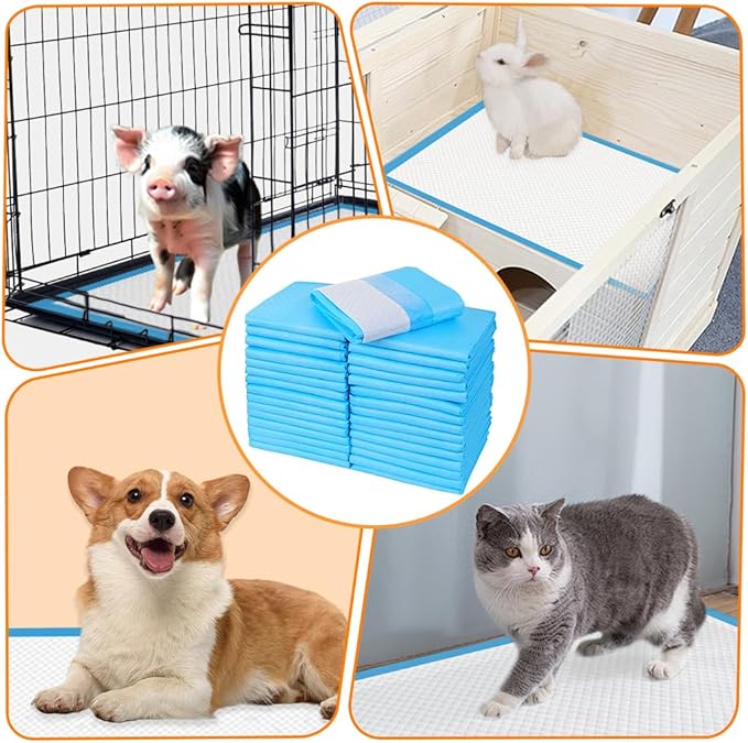 23"x36" 12 Count Pee Pads for Dogs, 6-Layer Super Absorbent, Leak-Proof Quick Dry with Gift Bag, Training Pads for Cats, Rabbits
