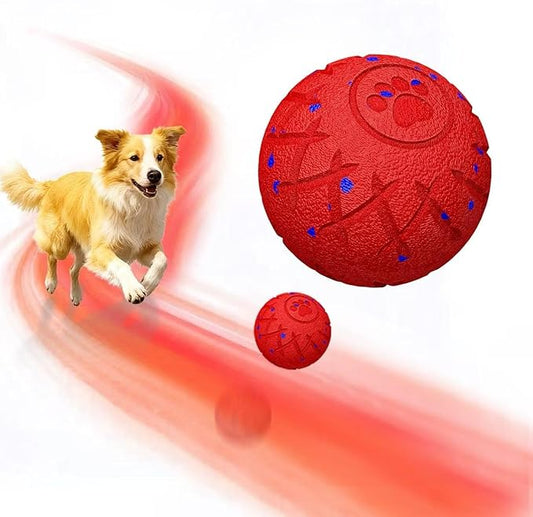 Smart Interactive Dog Toy, Automatic Moving, Bouncing and Stimulation, Silent Foam Material, IP54 Waterproof Rating, Active Rolling,Dog Ball for Medium and Large Dogs,Dog Birthday (Red)