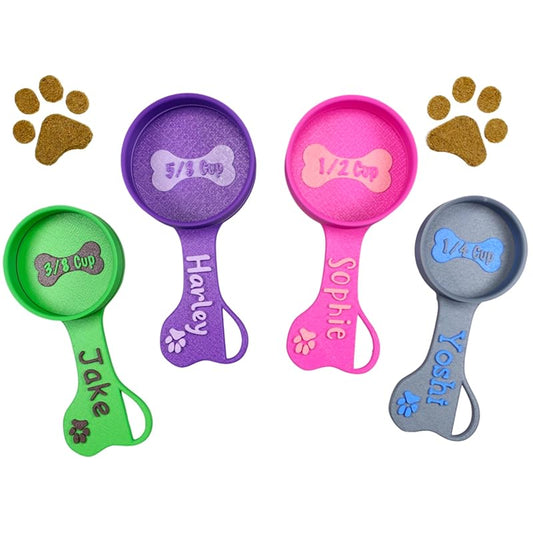 Personalized Dog Food Scoop Custom Scooper Pet Kibble Scoop Food Dispenser Dog Measuring Cup Custom Pet Accessories Gift Idea For Dog Lover (4oz - 1/2cup)