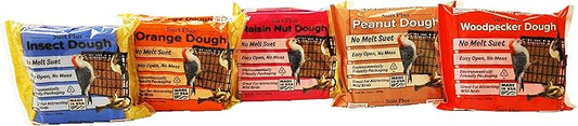Suet Plus No Melt Suet Cake 5 Pack Variety of No Melt Suet Cakes for Wild Birds