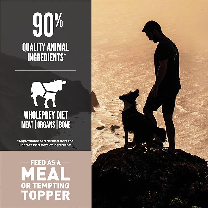 ORIJEN Grain Free High Protein Freeze Dried Dog Food & Topper Regional Red Recipe 6oz Bag