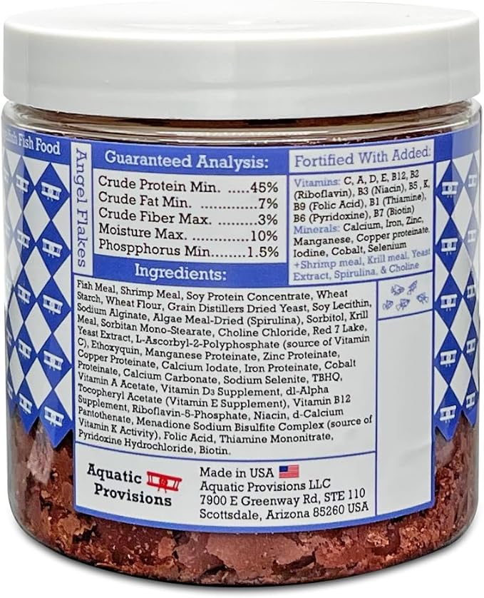 Angel Flakes Fish Food 1 oz, for Freshwater Angelfish