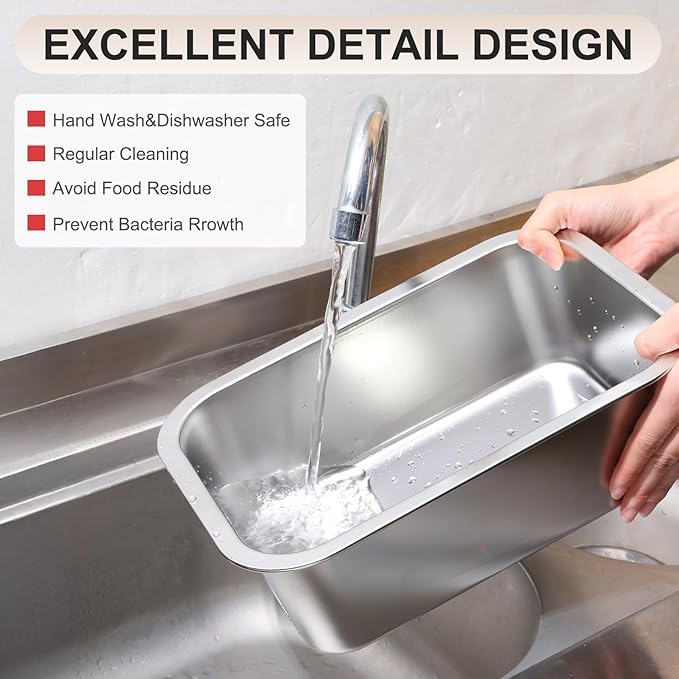 2 Pcs Stainless Steel Bowls for Large Dogs High Capacity Metal Dogs Food and Water Bowls for Big Pets