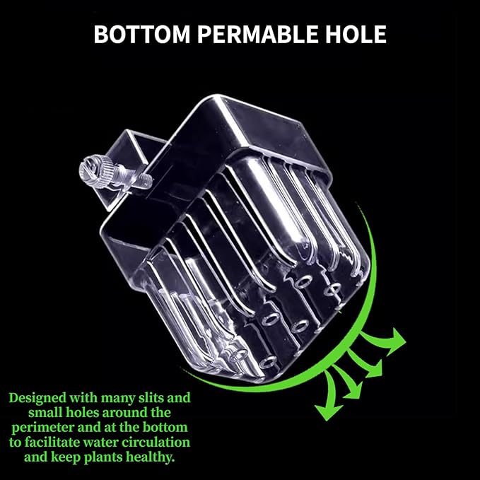 2 PCS Aquarium Plant Holder Top Hanging Fish Tank Plant Pot Aquarium Planter Cups for Water Feature Decoration