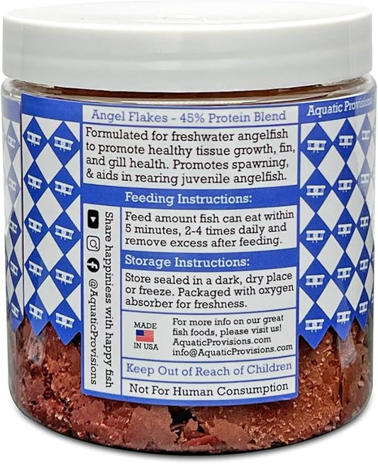 Angel Flakes Fish Food 1 oz, for Freshwater Angelfish