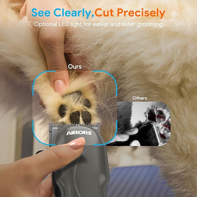 Dog Clippers for Grooming: Dog Grooming Kit Low Noise Electric Quiet Rechargeable Adjustable Clipper Comb Cordless Pet Hair Thick Coats Clippers Trimmers Set Dogs Hair Clippers for Dogs Cats Pets