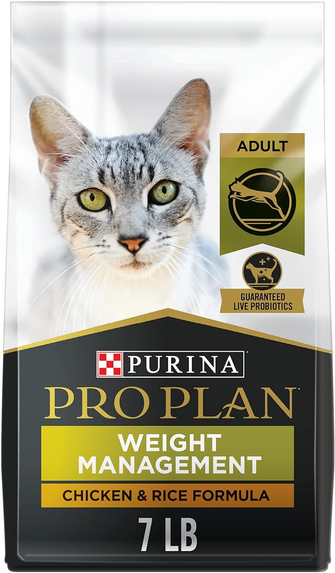 Purina Pro Plan Weight Control Dry Cat Food, Chicken and Rice Formula - 7 lb. Bag