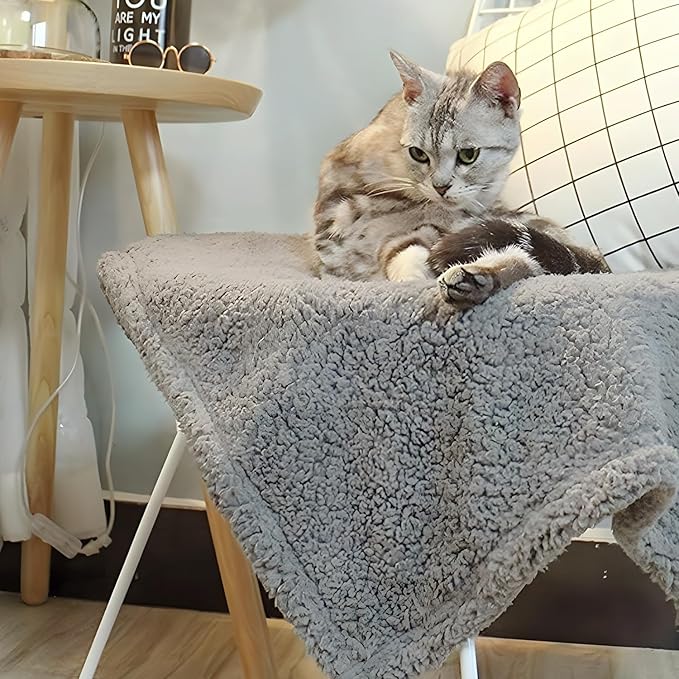 furrybaby 1 Pack 2 Puppy Blankets for Medium Dogs Super Soft Premium Sherpa Pet Calming Blankets for Cat Bed Couch Car and Indoor Washable Fleece Dog Blankets(32"x40", Grey&Grey)