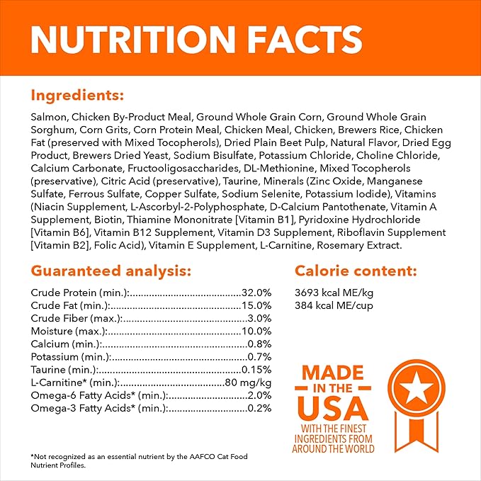 IAMS Proactive Health Adult Healthy Dry Cat Food with Real Salmon, 7 lb. Bag