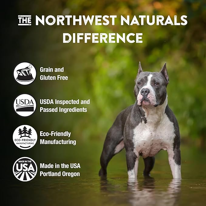 Northwest Naturals Freeze-Dried Beef Dog Food - Bite-Sized Nuggets - Grain-Free, High-Protein, Raw Diet, Human-Grade Ingredients, All Natural, Premium Quality, Healthy & Nutritious - 12 Oz