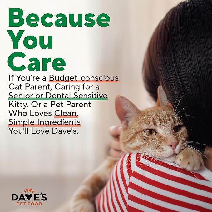 Dave's Pet Food Grain Free Wet Cat Food Pate (Chicken Formula), Made in USA Naturally Healthy Canned, Added Vitamins & Minerals, 5.5 oz Cans (24 Pack)