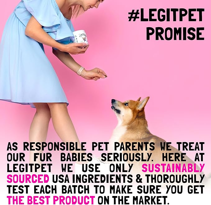 LEGITPET Anal Gland Relief Chews for Dogs Fiber & Digestive Support Supplement Soft Treats for Healthy Bowel & Gland Function Helps Reduce Scooting Promotes Dog Health & Comfort 120 pcs