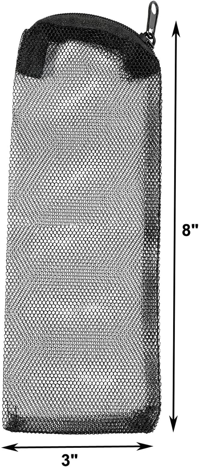 AQUANEAT 10pcs Aquarium Filter Media Bags, Fish Tank Coarse Mesh Bags with Plastic Zipper for Activated Carbon(3" x 8")