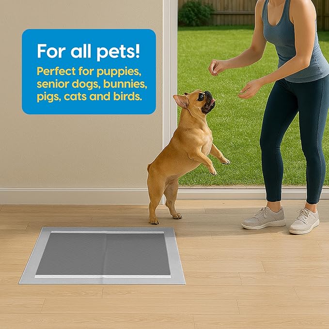 Animal Planet Pets Charcoal Puppy Pads | Extra Absorbent Dog Pee Pads - Quick Dry, Leak-Proof, Odor Neutralizing with Activated Carbon | Large 22" x 22" - 50 Count