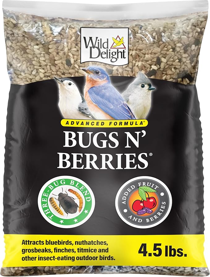 Wild Delight 099127 Bugs N' Berries Wild Bird Food, 4.5 lb