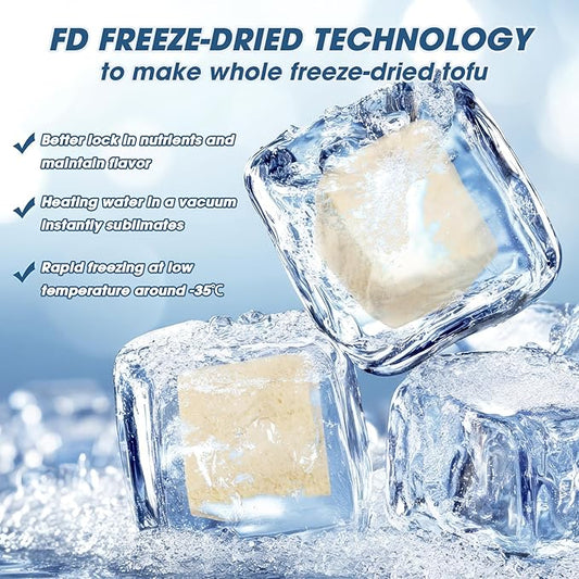 Abizoo Freeze Dried Tofu for Hamsters High Protein Low Fat & Balanced Minerals Grain Free Single Ingredient Natural Treats Enrichment Snacks for Rabbits, Guinea Pigs & Small Pets