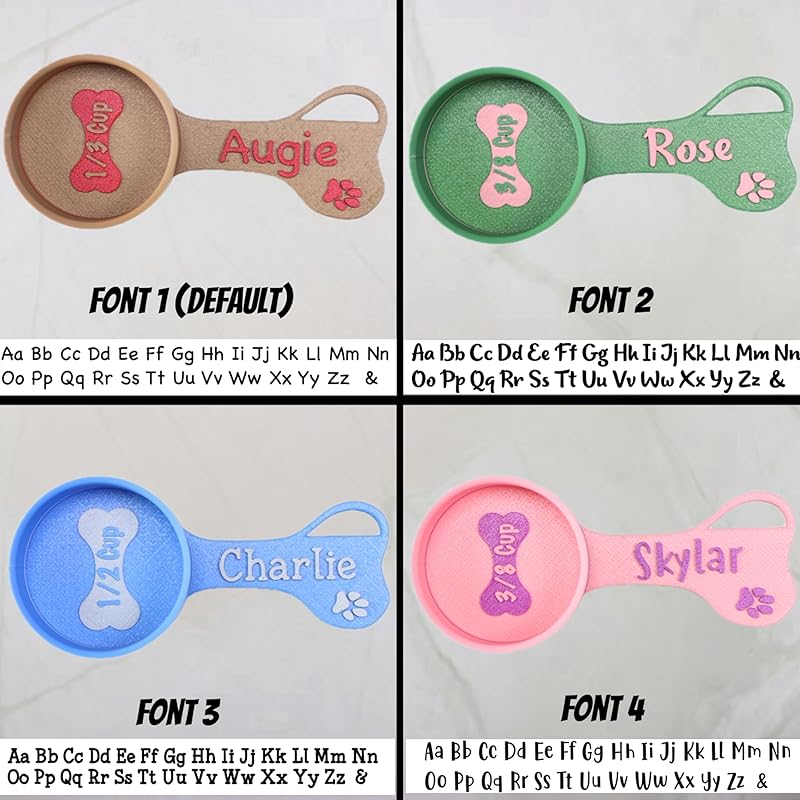 Personalized Dog Food Scoop Custom Scooper Pet Kibble Scoop Food Dispenser Dog Measuring Cup Custom Pet Accessories Gift Idea For Dog Lover (2oz - 1/4cup)