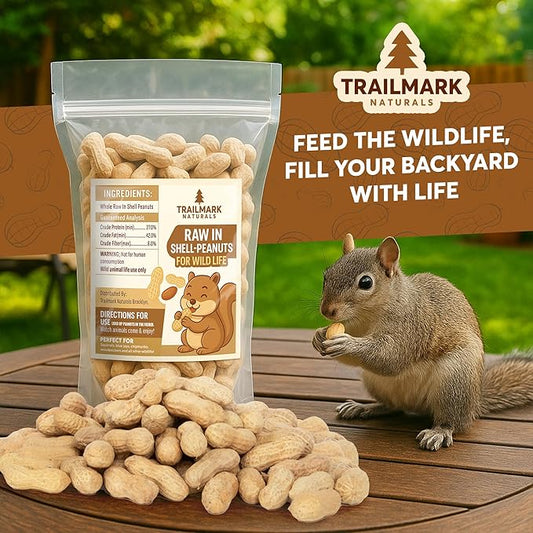 3 LB - Raw Peanuts For Squirrels, Raw In Shell Peanuts For Birds and Wildlife- Squirrel Food, Wild Bird Seed - Grown in The USA