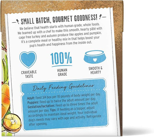 The Honest Kitchen Butcher Block Pâté: Turkey & Autumn Veggies Wet Dog Food, 10.5 oz (Pack of 6)