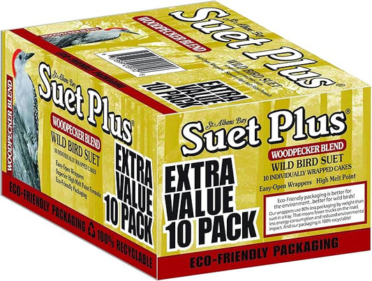 Woodpecker Bird Suet 10 Pack of 11 oz. Bird Suet Cakes