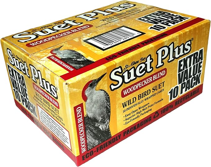 Woodpecker Bird Suet 10 Pack of 11 oz. Bird Suet Cakes