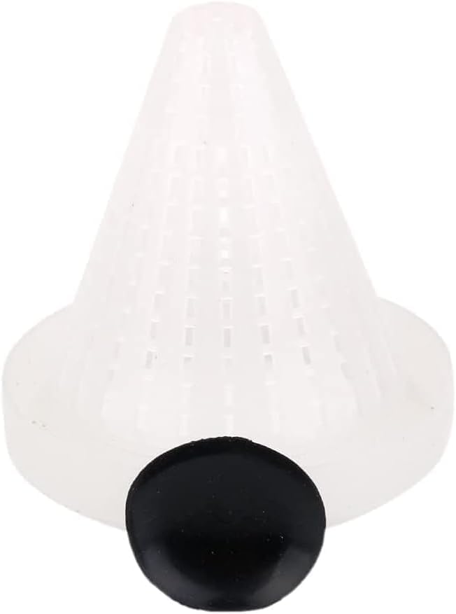 White Cone Shape Aquarium Worm Feeder, 7cm Height, Fish Food Dispenser with Suction, Live Blood Worm Plastic Cone Cup Shape Basket Feeder for Feeding Fish with Suckers