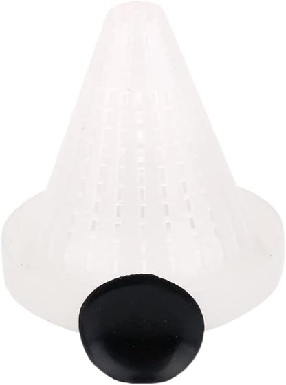 White Cone Shape Aquarium Worm Feeder, 7cm Height, Fish Food Dispenser with Suction, Live Blood Worm Plastic Cone Cup Shape Basket Feeder for Feeding Fish with Suckers