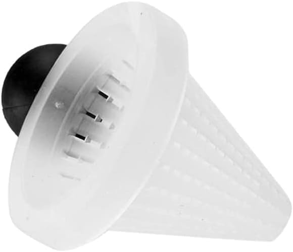 White Cone Shape Aquarium Worm Feeder, 7cm Height, Fish Food Dispenser with Suction, Live Blood Worm Plastic Cone Cup Shape Basket Feeder for Feeding Fish with Suckers