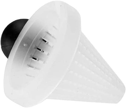 White Cone Shape Aquarium Worm Feeder, 7cm Height, Fish Food Dispenser with Suction, Live Blood Worm Plastic Cone Cup Shape Basket Feeder for Feeding Fish with Suckers