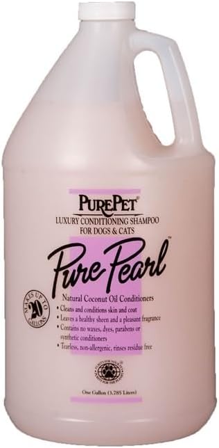 Case Prices Pure Pearl Luxury Conditioning Dog Cat Shampoo Concentrate by PurePet (16 oz Case - 12 Bottles)