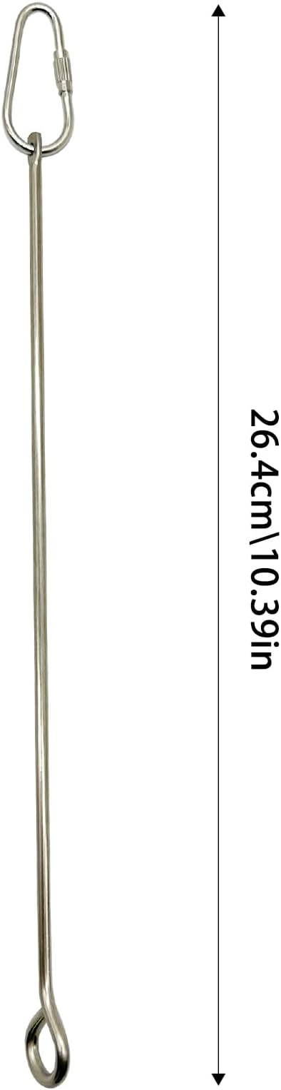 2pcs Bird Skewer Food Holder Parrot Fruit Skewer Feeder Stainless Steel Vegetable Stick Small Animal Foraging Parrot Cage Toy Hanging Holder(26cm / 10 in) (Parrot Fruit Skewe, Medium)