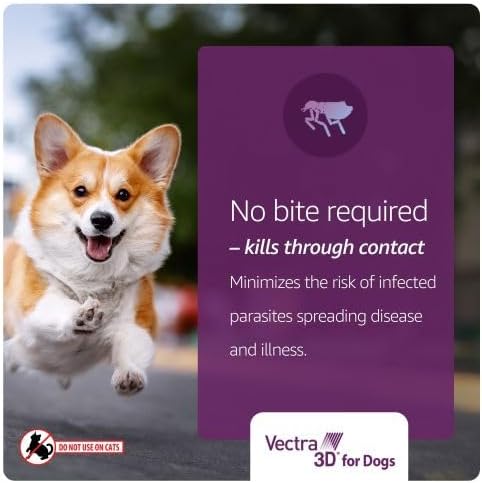 Vectra 3D for Dogs Flea, Tick & Mosquito Treatment & Prevention for Large Dogs (56 to 95 lbs) , 6 month supply