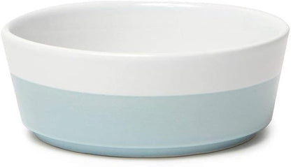 Waggo Dipper Ceramic Dog Bowl for Small and Large Breeds - Heavyweight and Durable Pet Food and Water Dish Crock, Dishwasher Safe, Modern (Cloud, Large)