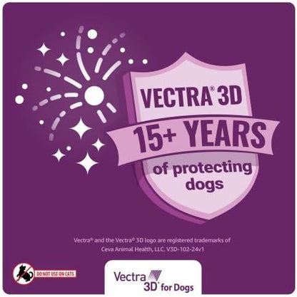 Vectra 3D for Dogs Flea, Tick & Mosquito Treatment & Prevention for Large Dogs (56 to 95 lbs) , 6 month supply