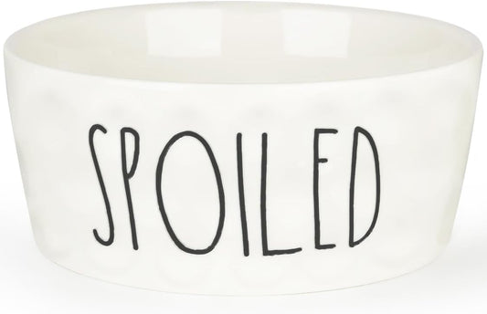 70OZ Ceramic Dog Bowl - 8'' Non-Slip Feeder for Medium & Large Dogs, Suitable for Dry & Wet Food, White, Microwave & Dishwasher Safe