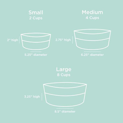 Waggo Dipper Ceramic Dog Bowl for Small and Large Breeds - Heavyweight and Durable Pet Food and Water Dish Crock, Dishwasher Safe, Modern (Mint, Large)